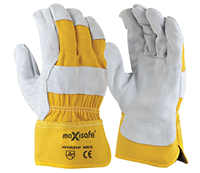 MAXISAFE GLOVES WORKMAN YELLOW COTTON BACK XL CARDED 